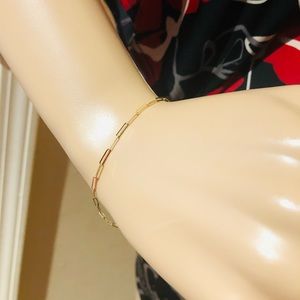 18K SAUDI GOLD PAPERCLIP BRACELET